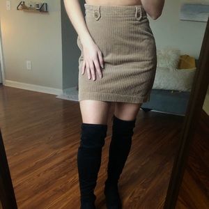 Corduroy Beige Skirt